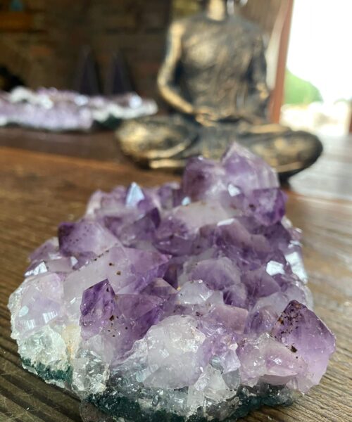 Large Premium High Grade Amethyst Raw Druzy Cluster Piece 28 - 902g L16xW10xD6cm - Image 7