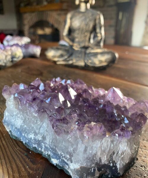 Large Premium High Grade Amethyst Raw Druzy Cluster Piece 23 - 920g L14xW10.5xD4cm - Image 10
