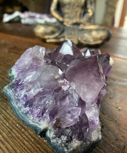 Large Premium High Grade Amethyst Raw Druzy Cluster Piece 21 - 986g L14xW11xD6cm - Image 4