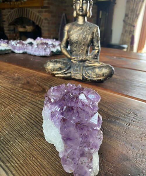 Large Premium High Grade Amethyst Raw Druzy Cluster Piece 16 - 993g L19.5xW8xD7cm - Image 8