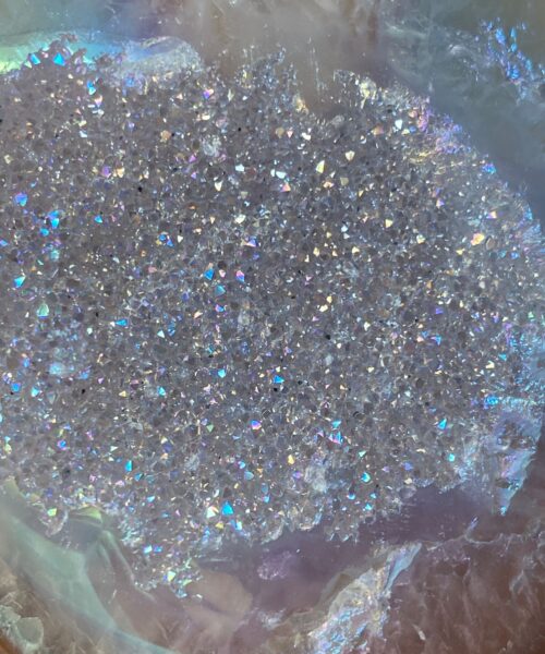 Agate Angel Aura Heart on Stand 11, Aura, Titanium, Cluster, Crystal, Gemstone 532g – H9xW10xD4cm - Image 8