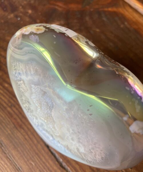 Agate Angel Aura Heart on Stand 19, Aura, Titanium, Cluster, Crystal, Gemstone 503g – H10xW10xD4cm - Image 8