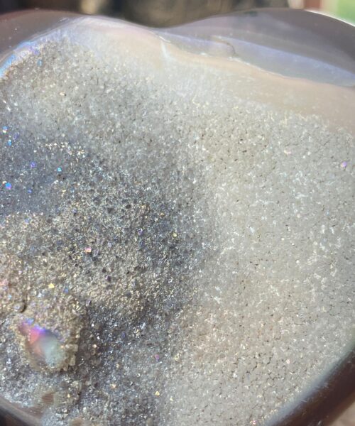 Agate Angel Aura Heart on Stand 6, Aura, Titanium, Cluster, Crystal, Gemstone 222g – H8xW9xD2.5cm - Image 7