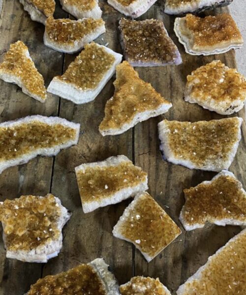 Citrine Druzy Cluster Pieces 1000-1200g