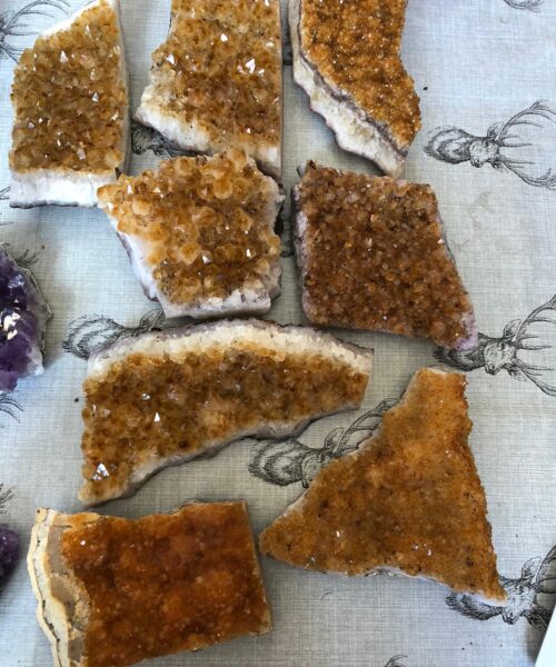Citrine Druzy Cluster Pieces 800-1000g
