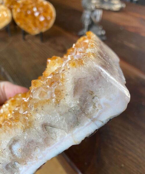 Citrine Heart 23, Crystal, Quartz, Geode, Cluster, Gemstone 1194g - H14xW17xD4cm - Image 7