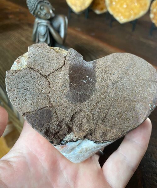 Citrine Heart 21, Crystal, Quartz, Geode, Cluster, Gemstone 702g - H9xW11xD5cm - Image 7