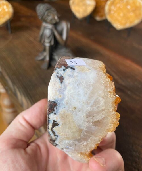 Citrine Heart 21, Crystal, Quartz, Geode, Cluster, Gemstone 702g - H9xW11xD5cm - Image 6