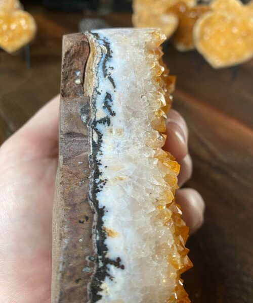 Citrine Heart 21, Crystal, Quartz, Geode, Cluster, Gemstone 702g - H9xW11xD5cm - Image 5