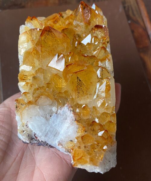 Large Premium High Grade Citrine Raw Druzy Cluster Piece 15 - 720g L14xW6.5xD6cm - Image 4