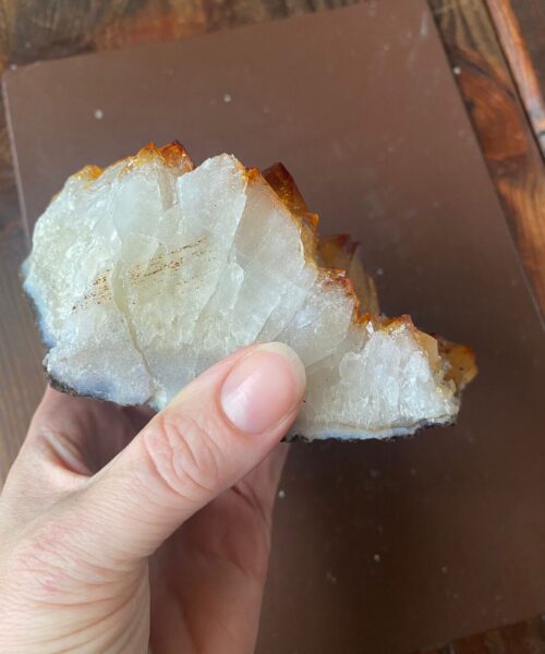 Large Premium High Grade Citrine Raw Druzy Cluster Piece 15 - 720g L14xW6.5xD6cm - Image 3