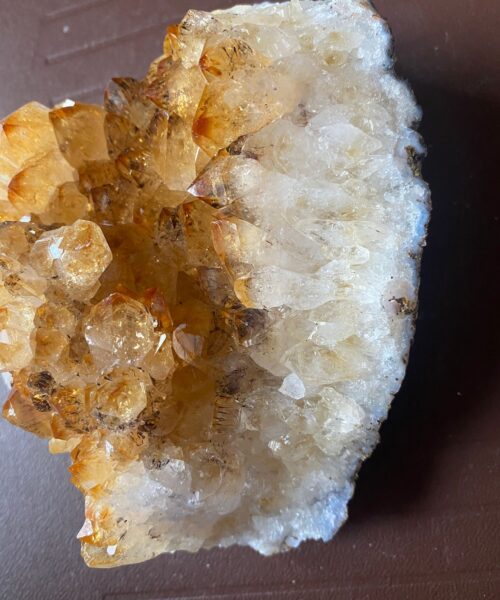 Large Premium High Grade Citrine Raw Druzy Cluster Piece 846g 12 - L12xW12xD5cm - Image 7
