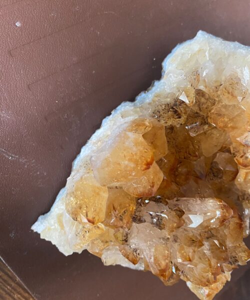 Large Premium High Grade Citrine Raw Druzy Cluster Piece 846g 12 - L12xW12xD5cm - Image 6
