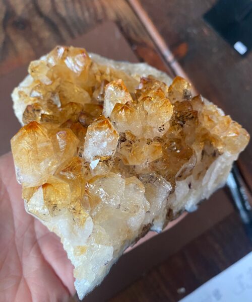Large Premium High Grade Citrine Raw Druzy Cluster Piece 846g 12 - L12xW12xD5cm - Image 5
