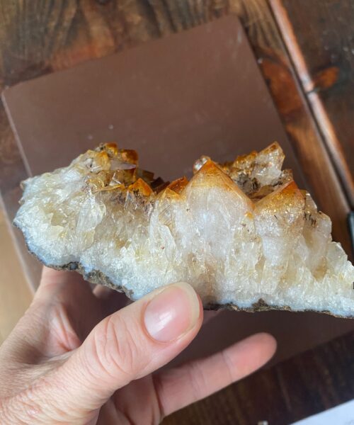 Large Premium High Grade Citrine Raw Druzy Cluster Piece 846g 12 - L12xW12xD5cm - Image 3