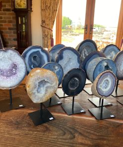 Agate Geodes on Stands