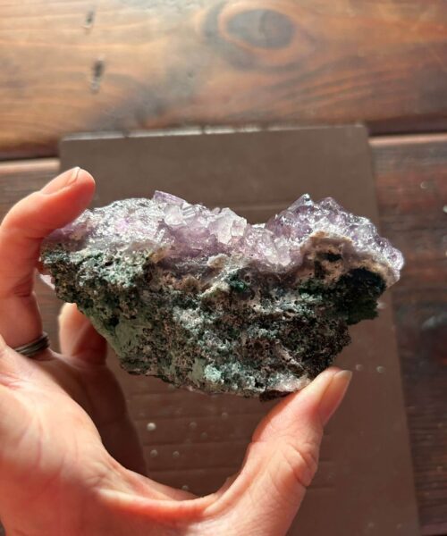 Large Premium High Grade Amethyst Raw Druzy Cluster Piece 27 - 562g L12xW7.5xD6cm - Image 6