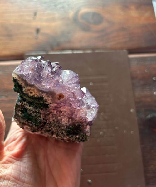 Large Premium High Grade Amethyst Raw Druzy Cluster Piece 27 - 562g L12xW7.5xD6cm - Image 5