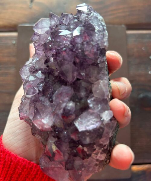 Large Premium High Grade Amethyst Raw Druzy Cluster Piece 27 - 562g L12xW7.5xD6cm - Image 3