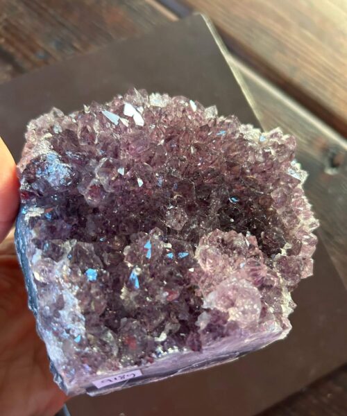 Alternative view of Large Premium High Grade Amethyst Raw Druzy Cluster Piece 31 - 918g L10.5xW10xD7cm