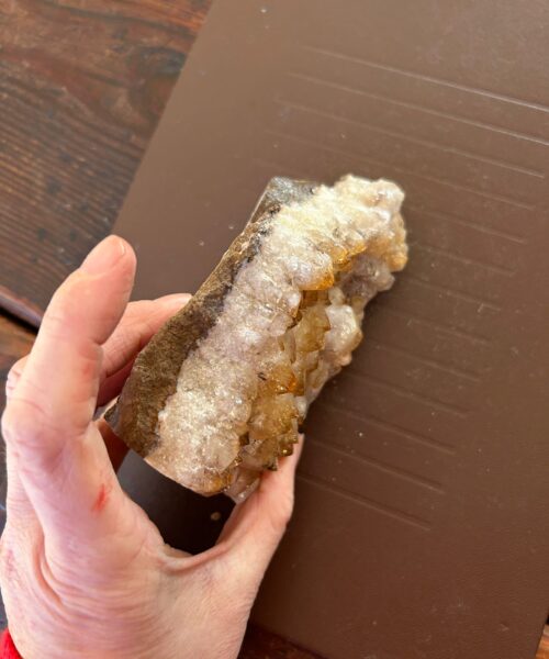 Large Premium High Grade Citrine Raw Druzy Cluster Piece 18 - 602g L13xW8xD3.5cm - Image 5