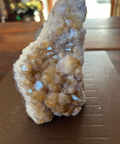 Alternative view of Large Premium High Grade Citrine Raw Druzy Cluster Piece 18 - 602g L13xW8xD3.5cm
