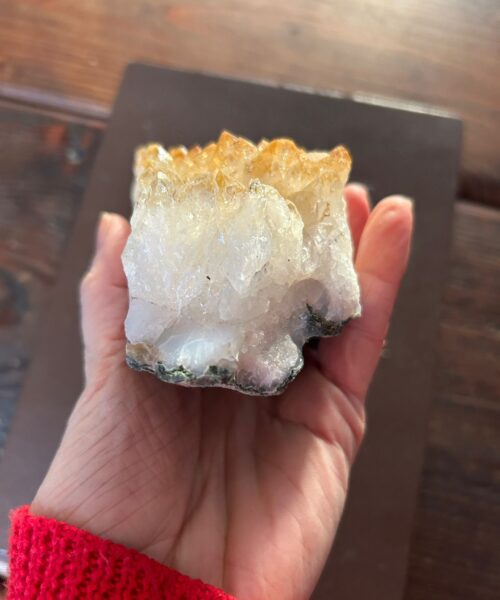 Large Premium High Grade Citrine Raw Druzy Cluster Piece 19 - 799g L13xW6.5xD5cm - Image 6