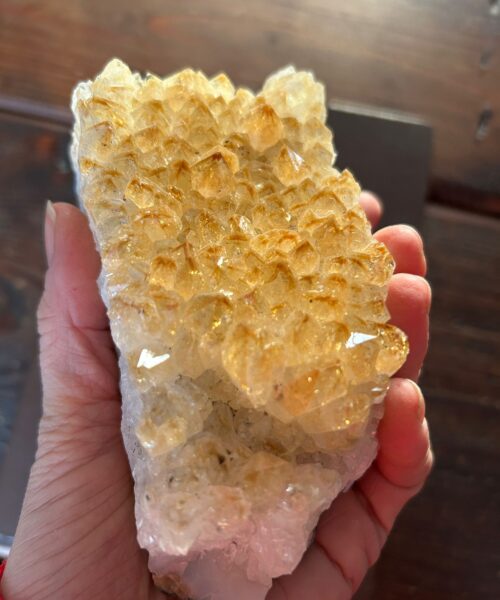 Alternative view of Large Premium High Grade Citrine Raw Druzy Cluster Piece 19 - 799g L13xW6.5xD5cm