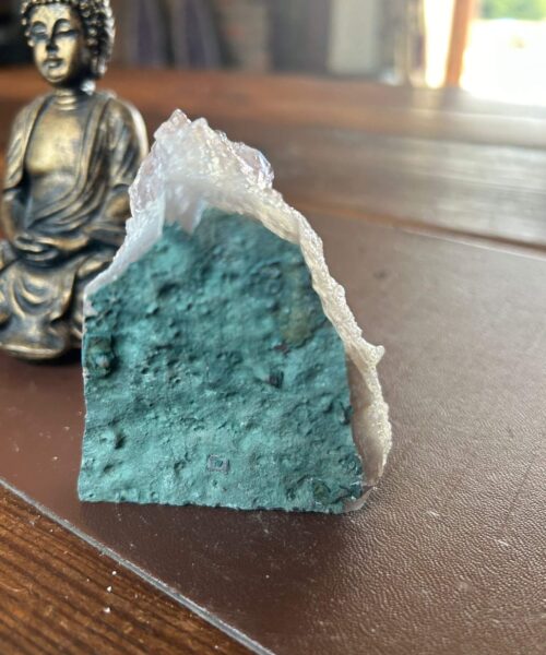 Premium High Grade Amethyst Angel Aura Druzy 195 Mini Geode Cluster Piece Cut Base 288g H8.5xW7xD4.5cm - Image 7