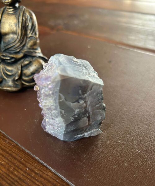 Premium High Grade Amethyst Angel Aura Druzy 194 Mini Geode Cluster Piece Cut Base 211g H6.5xW4.5xD4cm - Image 8
