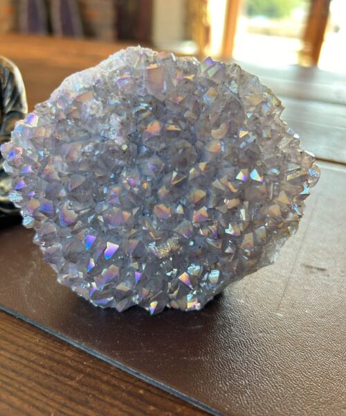 Alternative view of Premium High Grade Amethyst Angel Aura Druzy 199 Mini Geode Cluster Piece Cut Base 616g H9xW11xD6cm