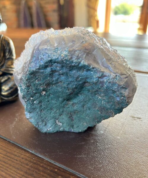 Premium High Grade Amethyst Angel Aura Druzy 199 Mini Geode Cluster Piece Cut Base 616g H9xW11xD6cm - Image 9
