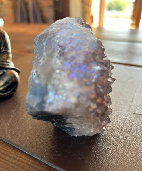 Premium High Grade Amethyst Angel Aura Druzy 199 Mini Geode Cluster Piece Cut Base 616g H9xW11xD6cm - Image 8