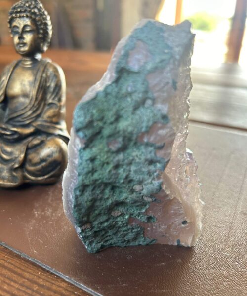 Premium High Grade Amethyst Angel Aura Druzy 203 Mini Geode Cluster Piece Cut Base 315g H10xW7xD4cm - Image 9