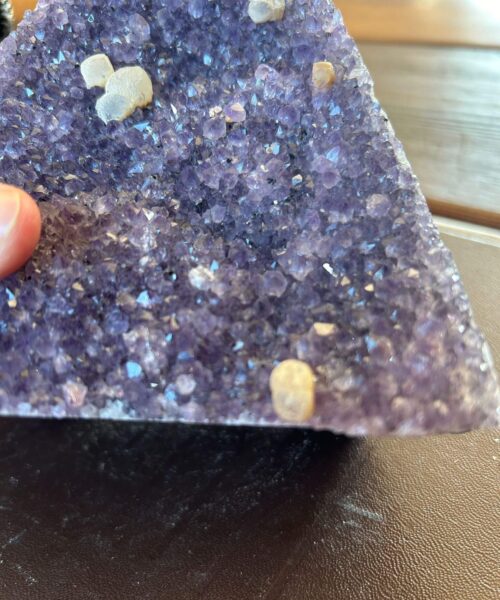 Premium High Grade Amethyst Druzy 295 Mini Geode Cluster Piece Cut Base 1.728g H14xW12.5xD9cm - Image 3
