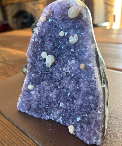Premium High Grade Amethyst Druzy 295 Mini Geode Cluster Piece Cut Base 1.728g H14xW12.5xD9cm - Image 12