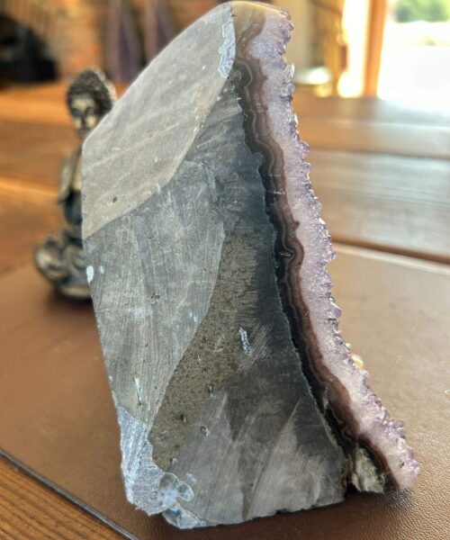 Premium High Grade Amethyst Druzy 295 Mini Geode Cluster Piece Cut Base 1.728g H14xW12.5xD9cm - Image 10