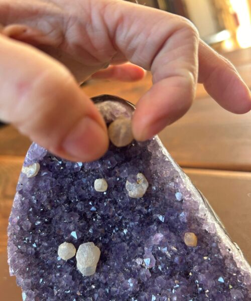 Premium High Grade Amethyst Druzy 295 Mini Geode Cluster Piece Cut Base 1.728g H14xW12.5xD9cm - Image 6