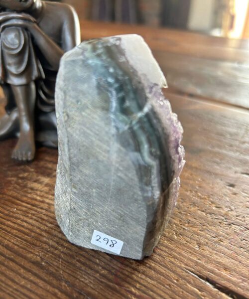 Premium High Grade Amethyst Druzy 298 Mini Geode Cluster Piece Cut Base 416g H8.5xW6xD6.5cm - Image 5