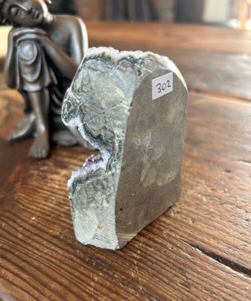 Premium High Grade Amethyst Druzy 302 Mini Geode Cluster Piece Cut Base 366g H8xW8xD6.5cm - Image 5