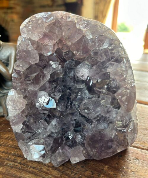 Premium High Grade Amethyst Druzy 305 Mini Geode Cluster Piece Cut Base 1.925g H13xW12xD11cm - Image 3