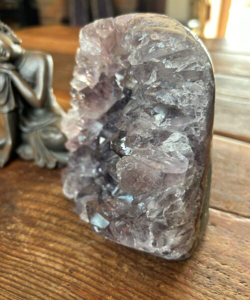 Premium High Grade Amethyst Druzy 305 Mini Geode Cluster Piece Cut Base 1.925g H13xW12xD11cm - Image 4