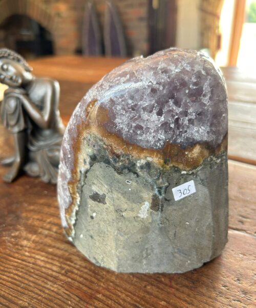 Premium High Grade Amethyst Druzy 305 Mini Geode Cluster Piece Cut Base 1.925g H13xW12xD11cm - Image 5
