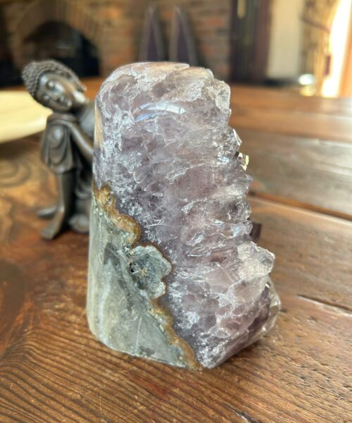 Premium High Grade Amethyst Druzy 305 Mini Geode Cluster Piece Cut Base 1.925g H13xW12xD11cm - Image 6