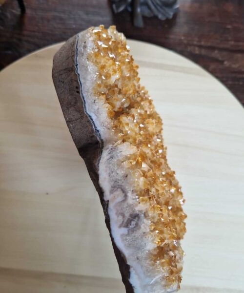 HUGE Citrine Heart 15 on Stand, Crystal, Quartz, Geode, Cluster, Gemstone 2.285g - H17xW20xD9cm - Image 5
