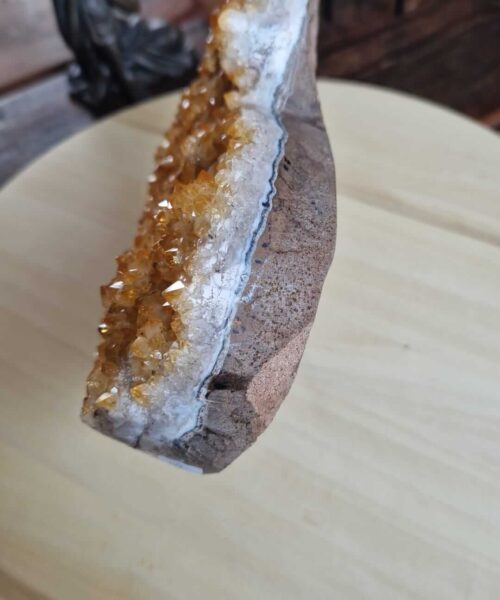 HUGE Citrine Heart 15 on Stand, Crystal, Quartz, Geode, Cluster, Gemstone 2.285g - H17xW20xD9cm - Image 7