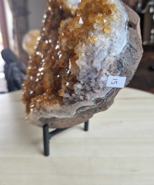 HUGE Citrine Heart 15 on Stand, Crystal, Quartz, Geode, Cluster, Gemstone 2.285g - H17xW20xD9cm - Image 8