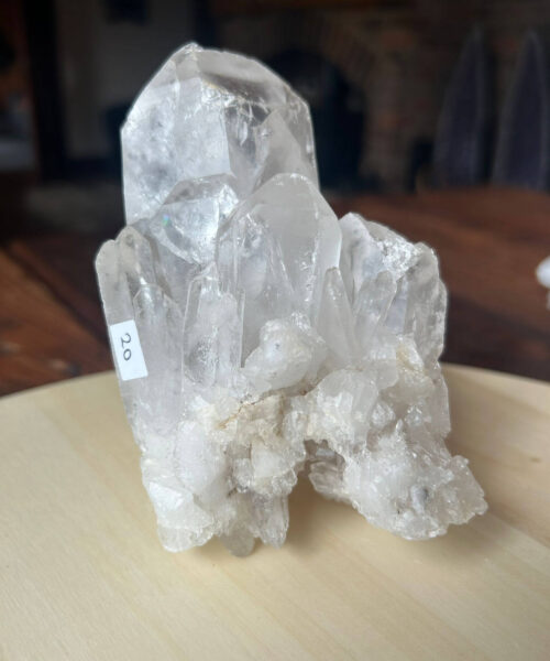 Premium Rare Clear White Rock Crystal Cluster 20 - 782g H12xW10xD9cm