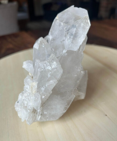 Premium Rare Clear White Rock Crystal Cluster 20 - 782g H12xW10xD9cm - Image 3