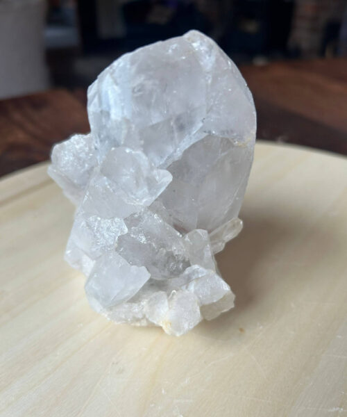 Premium Rare Clear White Rock Crystal Cluster 20 - 782g H12xW10xD9cm - Image 4
